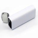 Mini kovová dóza na žvýkačky a bonbony 6,8×3,8×1,8 cm, přenosná potravinová krabička s výklopným víčkem, bílá 1