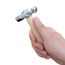 Mini kuličkové kladivo kulatá hlava 15,5 cm ocelová hlava ořechové dřevo přírodní ruční nástroj pro kutily a jemné práce 2