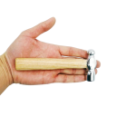 Mini kuličkové kladivo kulatá hlava 15,5 cm ocelová hlava ořechové dřevo přírodní ruční nástroj pro kutily a jemné práce 3