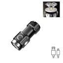 Mini ładowalna latarka LED S-521 8,1 × 3,1 × 3,1 cm USB-C magnes klips 6 trybów boczne światło kieszonkowe EDC 5