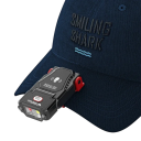 Mini LED frontale con sensore di movimento ricaricabile USB Clip per cappello Impermeabile Regolabile Luce rossa e bianca Modalità lampeggiante 3