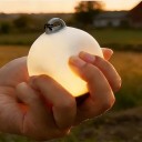 Mini LED lampă de camping în formă de ou 65 x 55 mm 900 mAh USB-C Abajur din silicon Lumină caldă și roșie SOS Albă 6