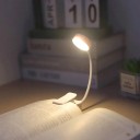 Mini LED lampička na knihu s klipom Nabíjateľné USB-C 3 farby svetla Plynulé stmievanie Ohebné rameno 11,5 cm Biela Na čítanie v posteli aj na cesty 2