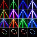 Mini LED spotljus med rörlig huvud 30 W RGBW strålar grön laserdiode ABS svart scenljus för DJ-fester 2