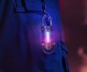 Mini LED svietidlo na kľúče USB-C nabíjateľná multifunkčná COB baterka s karabínou čierna vrecková núdzová lampa prívesok 9