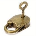 Mini lucchetto decorativo con chiave 3,7 × 2,3 cm design retro antico in bronzo piccolo lucchetto per scatole di gioielli 3