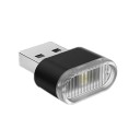 Mini luz LED USB de 22,5 x 2 cm, luz nocturna de neón para iluminación ambiental interior de coche, decoración ABS, modelo de coche 1