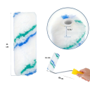 Mini malířský váleček Sada s 60 náhradními válečky 11 cm Polyester a PP plast Žlutá rukojeť Opakovaně použitelný držák Na malování stěn 2