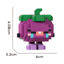 Mini Mangoustan 6 x 5,2 x 6,08 cm 321 pièces Micro 3D DIY blocs Fruit délicieux Modèle créatif Jouet de construction décoratif pour enfants à partir de 8 ans 3