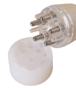 Mini massageapparat til hovedet med beholder 6 ml til hår- og hovedbundsprodukter 5,5 x 2,5 cm 4