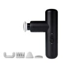 Mini masszázspisztoly Fokozatos szabályozás 750-től 3000-ig ford./perc Amplitúdó 7 mm Súly 255 g Szilikon fejek USB-C Izmokhoz és fejbőr 1
