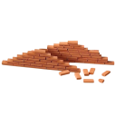 Mini mattoncini 1:16 50 pz Mattoni rettangolari reali Kit di costruzione per muri fittizi Diorami casette paesaggi sabbiera creazione creativa 4