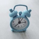 Mini Metal Alarm Clock 6.3 x 2 x 4.3 cm Silent Movement Classic Design Metal Body AG13 Battery Included Travel Size Elegant Decoration 4
