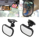 Mini miroir de voiture ajustable pour surveiller l'enfant 8 x 5,5 cm avec ventouse et clip Miroir de sécurité pour enfant 2