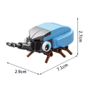 Mini model Næsehorn 2.9 x 7.1 x 2.7 cm 41 stk mikro byggesæt 3D blokke til børn fra 9 år Uddannelseslegetøj insekter og dyr til sammensætning 2