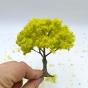 Mini modelboom 10 cm groen Realistische decoratieve boom met dichte kroon draadstam mini boom voor diorama 7