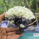 Mini modellträd 10 cm Realistiskt dekorativt träd för dioramor modellandskap trådstam detaljerad krona 2