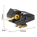 Mini modelo Cuervo 6,5 x 3 x 3,6 cm 28 pcs Micro ladrillos de construcción Pequeño rompecabezas 3D para niños Kit de bloques creativos Constructor de animales de piezas mini 2