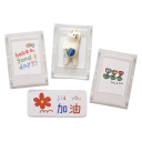 Mini moldura fotográfica magnética em acrílico 8,8 x 6,3 cm Dimensão interna 6 x 4,5 cm Moldura Polaroid para fotos Para mesa, prateleira ou frigorífico 1