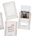 Mini moldura fotográfica magnética em acrílico 8,8 x 6,3 cm Dimensão interna 6 x 4,5 cm Moldura Polaroid para fotos Para mesa, prateleira 6