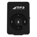 Mini MP3 přehrávač Černý USB nabíjení Spona na oděv Slot na microSD až 16GB 4,2x2,9x1,4 cm 1