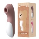 Mini mujeriego 13 cm en forma de osito de peluche, 2 intensidades de succión, 10 modos de succión, resistente al agua, carga USB, embalaje 1