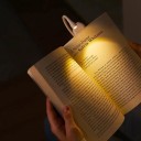 Mini nabíjacia LED lampička na knihu s klipom Ohebné rameno 3 teploty svetla Plynulé stmievanie Batéria 400 mAh 8 x 4,6 cm Biela Na čítanie 2