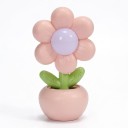 Mini natlampe Blomst i potte 5,4 x 10 x 4,5 cm Batteridrevet 3x AA ABS Dekoration til soveværelse og børneværelse 3