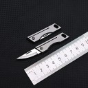 Mini navaja plegable de acero inoxidable de 8 cm con llavero, compacta, EDC, afilada, para viajes, senderismo, equipo para exteriores, viajes 3