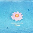 Mini nénuphar avec fleur 2,5 cm Fleur aquatique décorative pour diorama paysage miniature étang ruisseau décoration de scène aquatique 2