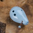 Mini ocarina de cerámica 6 orificios Soprano C 6,5 x 4 x 3,2 cm Colgante con cordón para el cuello Instrumento musical 9