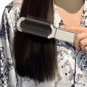 Mini peigne de voyage pliable avec miroir 11 x 4 cm Brosse à cheveux de poche argentée avec nœud Coussin d'air dents de massage 7