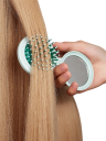 Mini peigne pliable avec miroir Brosse de massage de voyage compacte avec coussin d'air Dents rondes contre la casse des cheveux 10