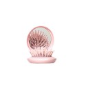 Mini peine plegable con espejo Cepillo de masaje compacto de viaje con almohadilla de aire Dientes redondeados para evitar la rotura 3