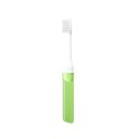 Mini periuță de dinți pliabilă de călătorie pentru adulți, periuță de dinți mică portabilă în culori transparente, desfăcută 16x2cm, pliată 10x2cm 3