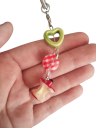 Mini Phone Charm Apple Heart Button Decorative Mobile Pendant Colourful Phone Strap Bag Keychain Camera 2