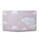 Mini Photo Album 128 Pages 14.8 x 11 cm Grey with Clouds Transparent Heart-Shaped Window For Photos and Photo Cards As a Gift 5