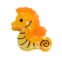 Mini pinza para el cabello en forma de caballito de mar naranja 2,6 x 3,7 cm Bonita horquilla decorativa para el cabello Motivo marino Pequeño 1
