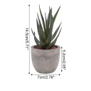 Mini planta de aloe artificial en maceta, pequeño árbol falso, bonsái decorativo, flor simulada, adorno de mesa, decoración para el hogar, la oficina 2