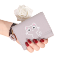 Mini portafoglio con gattino animato e zampa portafortuna 11,5x9 cm più di 7 scomparti finestra per foto tasca per banconote design carino e pratico 13