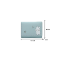 Mini portefeuille avec motif animé 10,7x2x8,3 cm plus de 6 compartiments fenêtre pour photo poche pour billets cuir synthétique premium motifs ours lapin dinosaure 3
