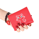 Mini portemonnee met geanimeerde kat en gelukspoot 11,5x9 cm meer dan 7 compartimenten fotovenstervak voor bankbiljetten schattig en praktisch ontwerp 6