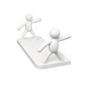 Mini prateleira de armazenamento para casa de banho com design de duas personagens Suporte de armazenamento para cosméticos Escovas Pequenos itens Organizador de casa de banho 8