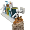 Mini prateleira de armazenamento para casa de banho com design de duas personagens Suporte de armazenamento para cosméticos Escovas Pequenos itens 3
