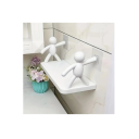 Mini prateleira de armazenamento para casa de banho com design de duas personagens Suporte de armazenamento para cosméticos Escovas Pequenos itens 6