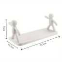 Mini prateleira de armazenamento para casa de banho com design de duas personagens Suporte de armazenamento para cosméticos Escovas Pequenos itens 7
