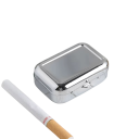 Mini přenosný kovový cigaretový popelník 4.5x6x2 cm Kapesní popelník z nerezové oceli Stolní popelník s uzamykatelným víkem 2