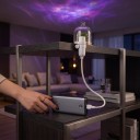 Mini proiector USB cu cerul înstelat 10 motive 2 discuri interschimbabile Braț flexibil 185 mm Rotire la 360° LED 3 W Alb Lumină de noapte 4