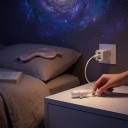 Mini proiettore USB cielo stellato 15 motivi 3 dischi intercambiabili Collo flessibile 185 mm Rotazione a 360° LED 3 W Bianco Luce notturna per camera 3