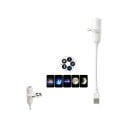 Mini proiettore USB cielo stellato 5 motivi Disco intercambiabile Collo flessibile 185 mm Rotazione a 360° LED 3 W Bianco Luce notturna per stanza 1